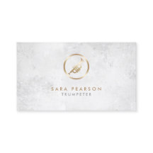 Trumpeter Gold Trumpet Icon Business Card