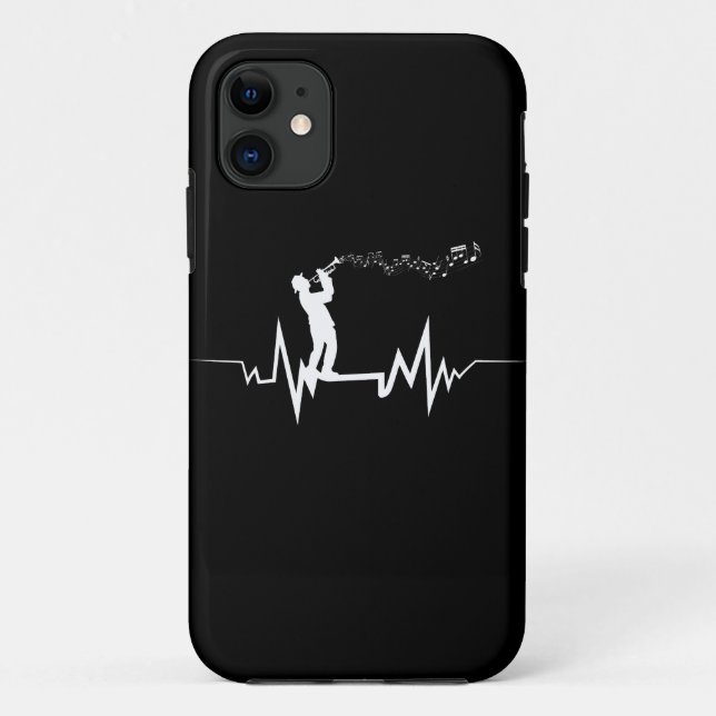 Trumpeter Heartbeat Design Cooles Geschenk für Tru Case-Mate iPhone Hülle (Rückseite)