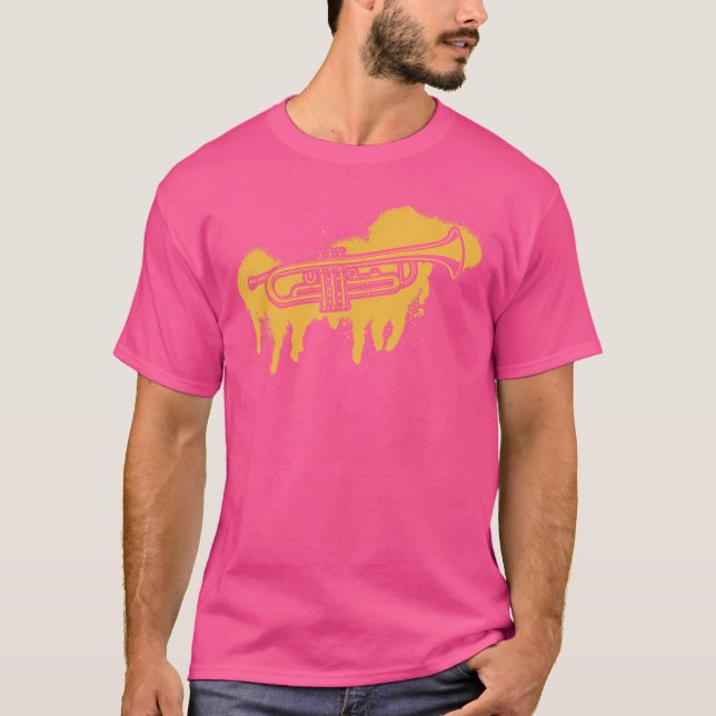 Trumpeter Instrument Trumpet T-Shirt (Vorderseite)