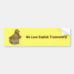 Trumpeter Pigeon Almond Autoaufkleber