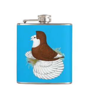 Trumpeter Pigeon Red Baldhead Flachmann