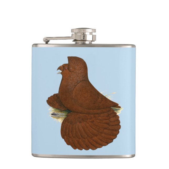 Trumpeter Pigeon Red Flachmann (Vorderseite)