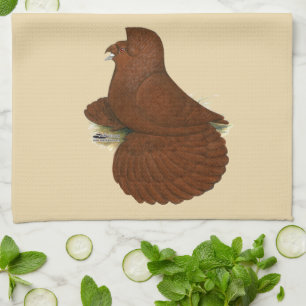 Trumpeter Pigeon Red Handtuch