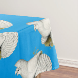 Trumpeter Pigeon White Tischdecke