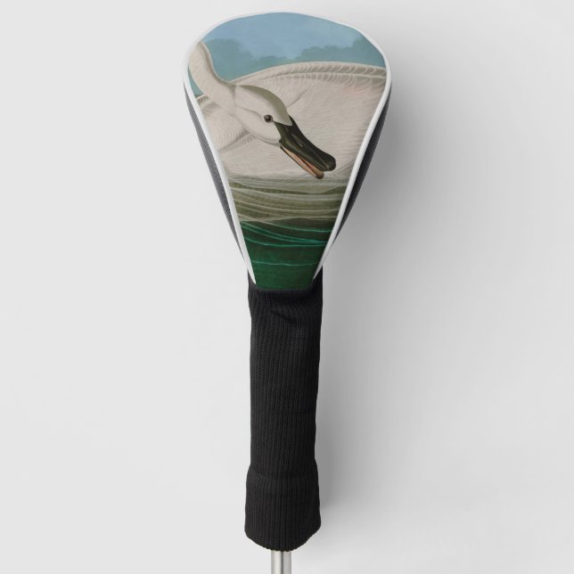 Trumpeter Swan Birds of America Audubon Print Golf Headcover (Vorderseite)