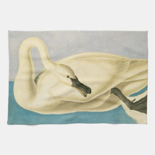 Trumpeter Swan von John James Audubon, Vintager Bi Geschirrtuch