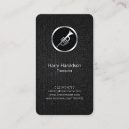 Trumpeter Trumpet Icon Grunge BusinessCard Visitenkarte