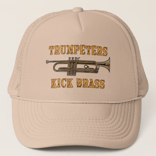 Trumpeters Kick Brass-Hut Truckerkappe (Vorderseite)