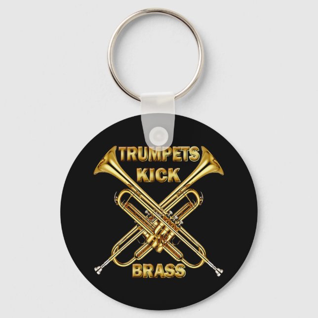 Trumpets Kick Brass Schlüsselanhänger (Vorderseite)