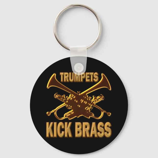 TRUMPETS KICK BRASS SCHLÜSSELANHÄNGER (Vorderseite)