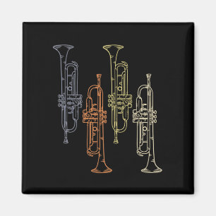 Trumpets Vintag Magnet