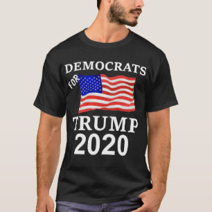 Trumpf 2020 Demokraten für Trumpf-Flagge T-Shirt