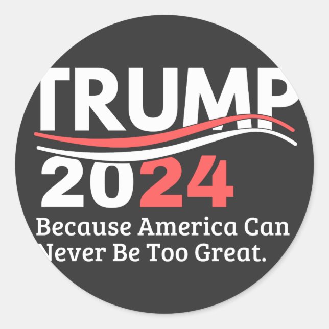 Trumpf 2024 runder aufkleber (Vorderseite)