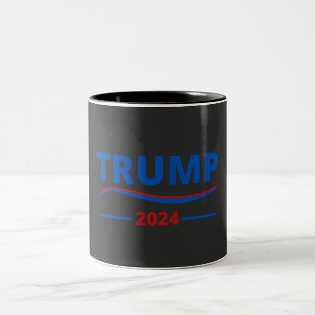 Trumpf Amerika zurück Zweifarbige Tasse (Mittel)