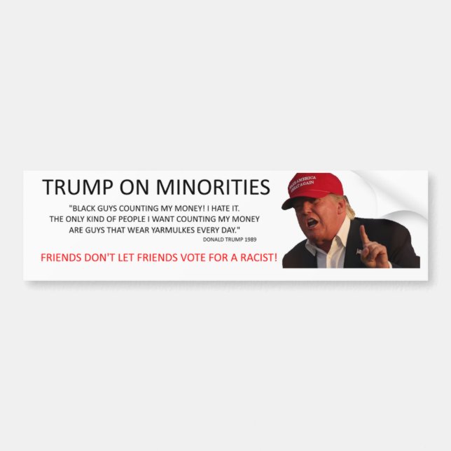 TRUMPF AUF MINDERHEITEN AUTOAUFKLEBER (Vorne)