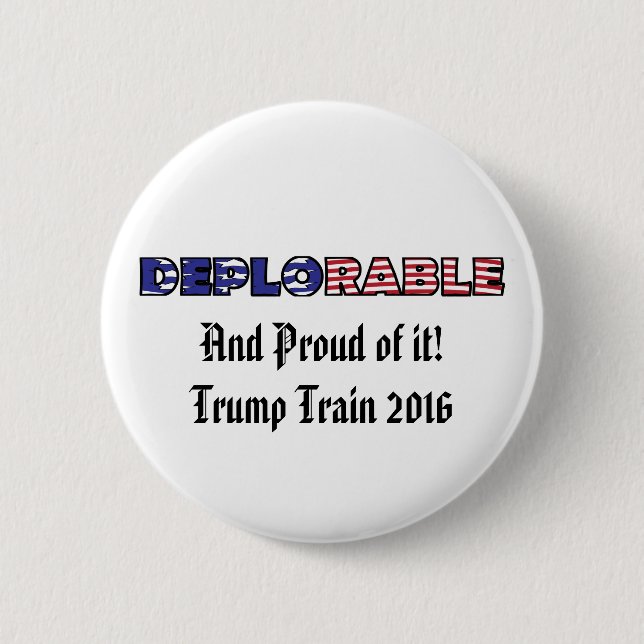 Trumpf bedauernswert und stolz auf ihn button (Vorderseite)