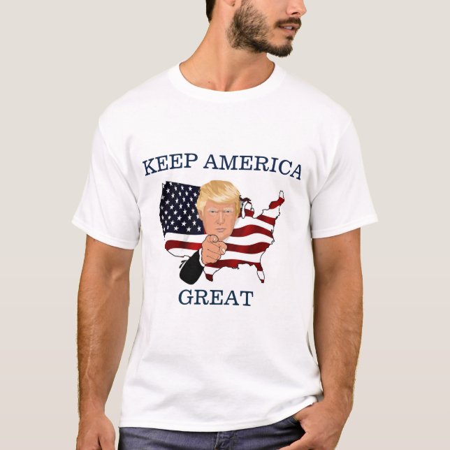 Trumpf, behalten Amerika groß T-Shirt (Vorderseite)