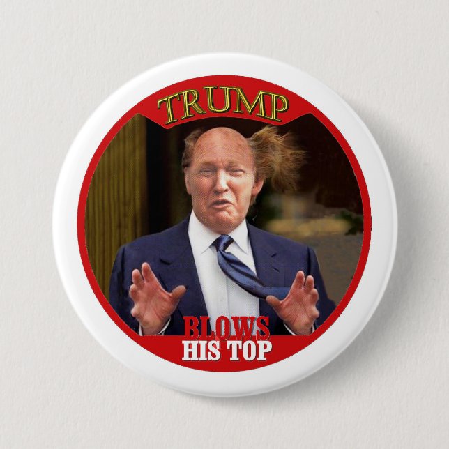 Trumpf brennt seine Spitze durch Button (Vorderseite)