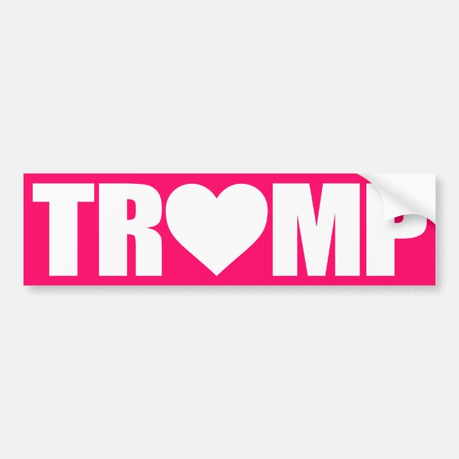 ""TRUMPF" BUCHSTABIERT MIT HERZEN " AUTOAUFKLEBER (Vorne)