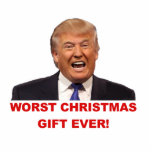 Trumpf, das schlechteste Weihnachtsgeschenk Freistehende Fotoskulptur<br><div class="desc">Er war der offizielle GOP-Kandidat, aber einige Republikaner dachten, dass er nicht der rechte Kandidat ist. Er gewann nicht die Stimmenmehrheit und wegen irgendeines überholten Wahlsystems, sind wir mit ihm für die folgenden 4 Jahre fest. Und seine (3.) Ehefrau? Ein ehemaliges Modell, das verwendete, um ihre eigene Karriere zu haben,...</div>