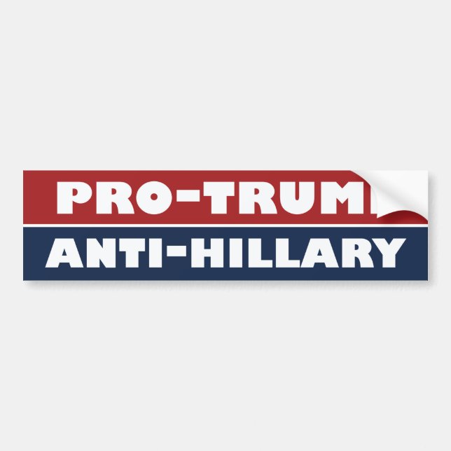Trumpf der Anti-Hillary-Stoßdämpfer - .png Autoaufkleber (Vorne)
