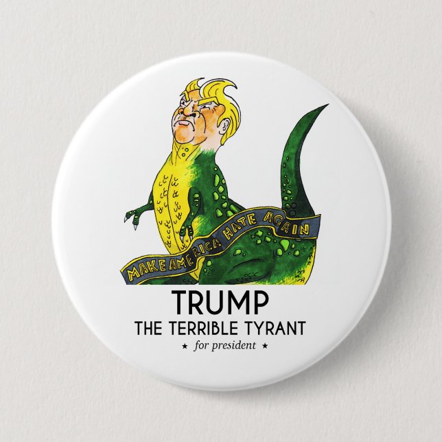 Trumpf der schreckliche Tyrann Button (Vorderseite)