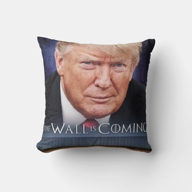 Trumpf die Wand ist kommendes Wurfs-Kissen Kissen (Vorderseite)
