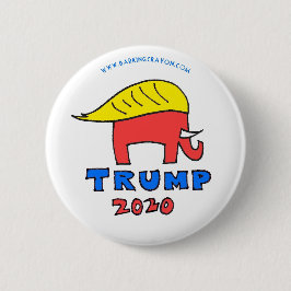 Trumpf-Elefant mit Haarknopf Button