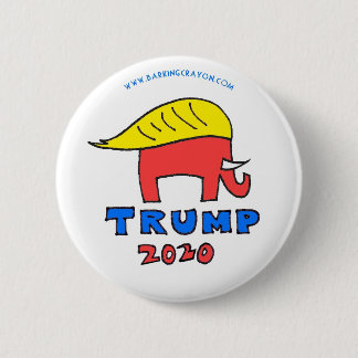 Trumpf-Elefant mit Haarknopf Button