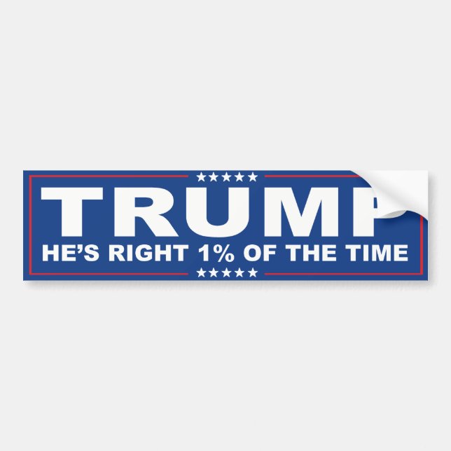 Trumpf - er ist rechtes Prozent der Zeit - .png Autoaufkleber (Vorne)