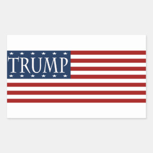 TRUMPF-FLAGGEN-AUFKLEBER RECHTECKIGER AUFKLEBER