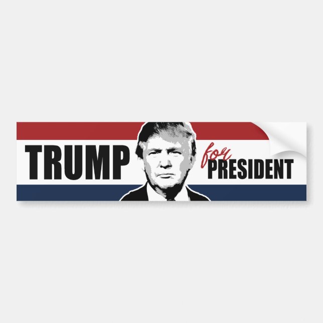 Trumpf für Präsidenten Red White und Autoaufkleber (Vorne)