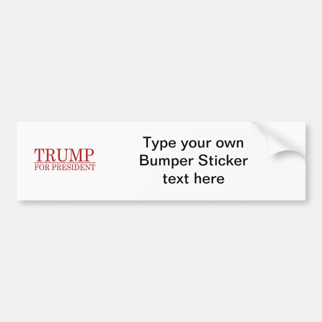 TRUMPF FÜR PRÄSIDENTEN (rot) Autoaufkleber (Vorne)