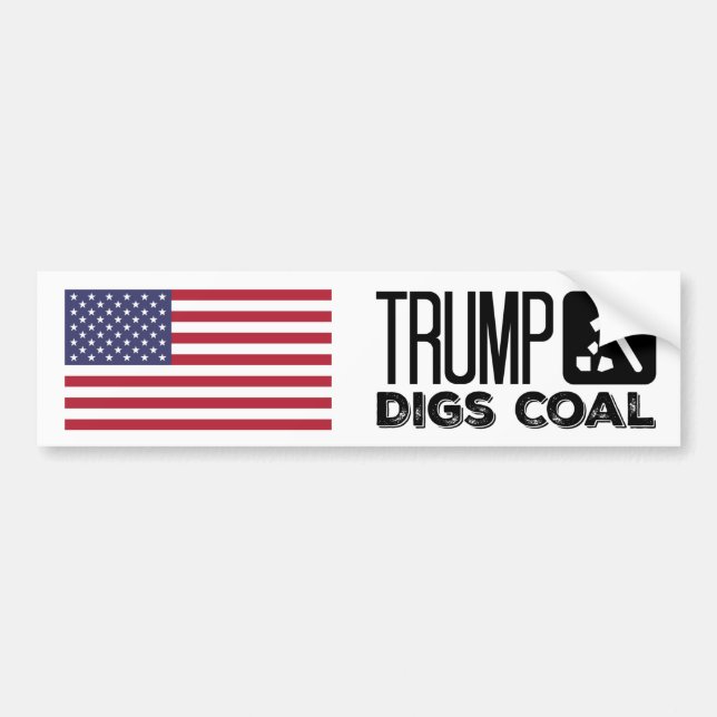 Trumpf gräbt Kohle - Trumpf 2020 Autoaufkleber (Vorne)