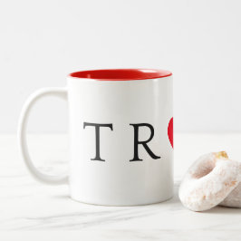TRUMPF-Herz-Tasse Zweifarbige Tasse