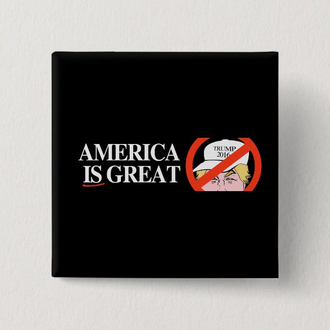 Trumpf-Hut - Amerika IST groß - - .png Button (Vorderseite)