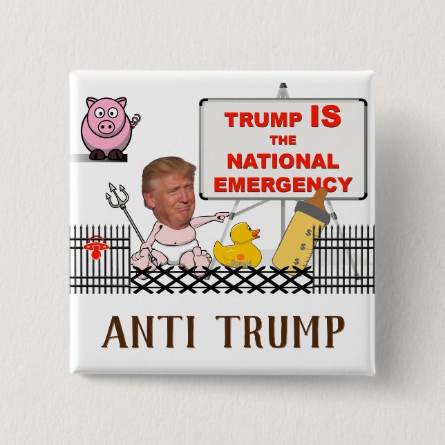 Trumpf IST der nationale Notstand/der AntiTrumpf, Button (Vorderseite)