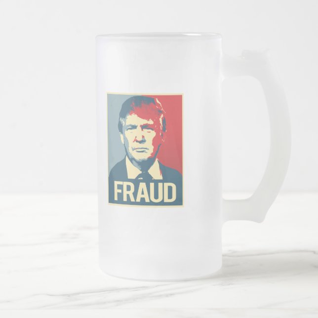 Trumpf ist ein Betrug - .png Mattglas Bierglas (Rechts)