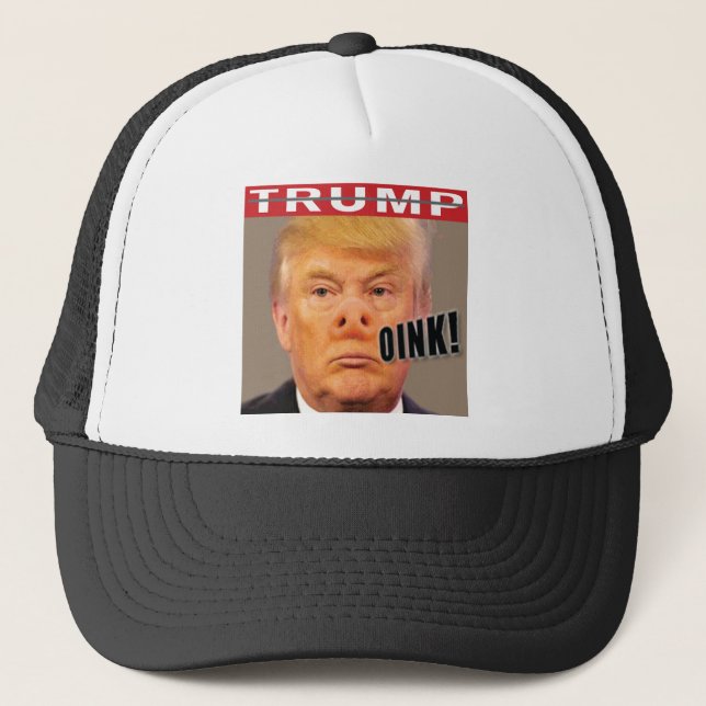 Trumpf ist ein Schwein Truckerkappe (Vorderseite)