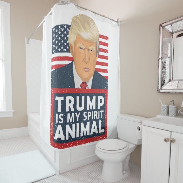 Trumpf ist mein lustiges Geist-Tier Duschvorhang (Beispiel)
