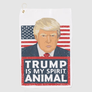 Trumpf ist mein lustiges Geist-Tier Golfhandtuch
