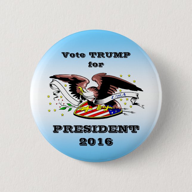 Trumpf-Kampagnen-Knopf 2016-3, durch AntsAfire Button (Vorderseite)