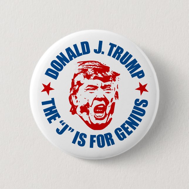 Trumpf-Knopf: Das "J" ist für Genie Button (Vorderseite)