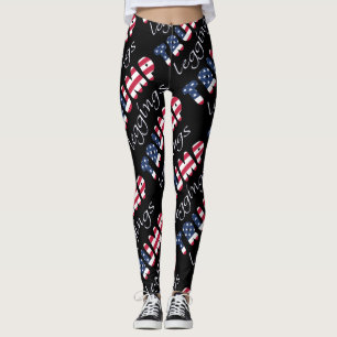 Trumpf-Leggings-Aufmerksamkeit patriotisch Leggings