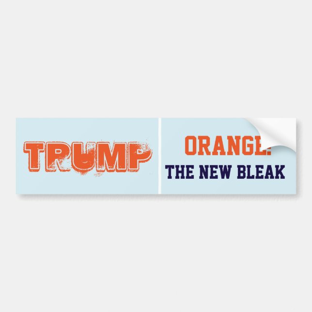 "Trumpf. Orange: Das neue kahle " Autoaufkleber (Vorne)