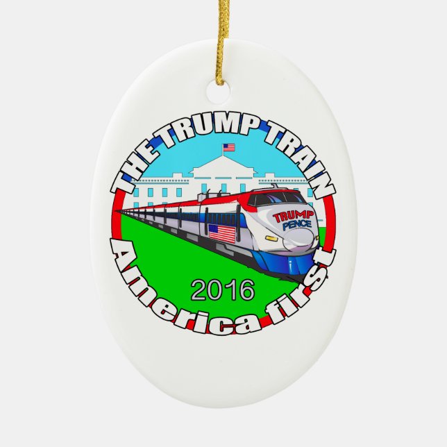 Trumpf-Pennys Amerika zuerst Keramikornament (Vorne)