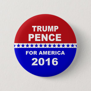Trumpf-Pennys für rotes weißes Amerikas und blau Button