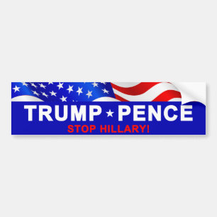 Trumpf-Pennys-Halt Hillary Autoaufkleber