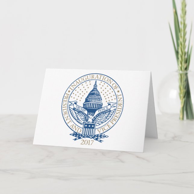 Trumpf-Pennys-Präsident Inaugural Logo Karte (Vorderseite)