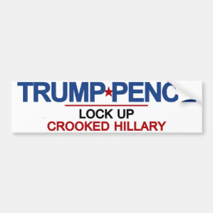 Trumpf-Pennys schließen oben gekrümmten Hillary Autoaufkleber